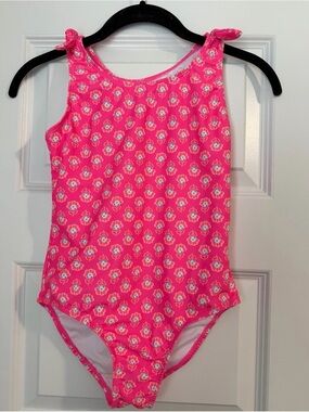 Girls One Piece Pink Swimsuit, Size 12